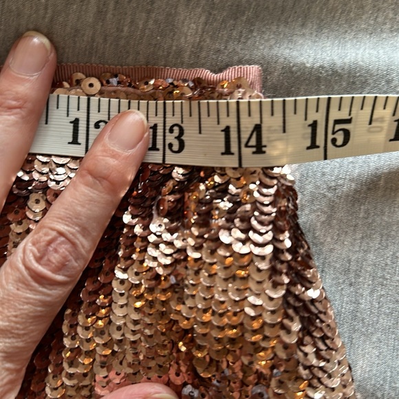 Jcrew sequin skirt in pinkish rose gold, size 2 - Picture 8 of 9
